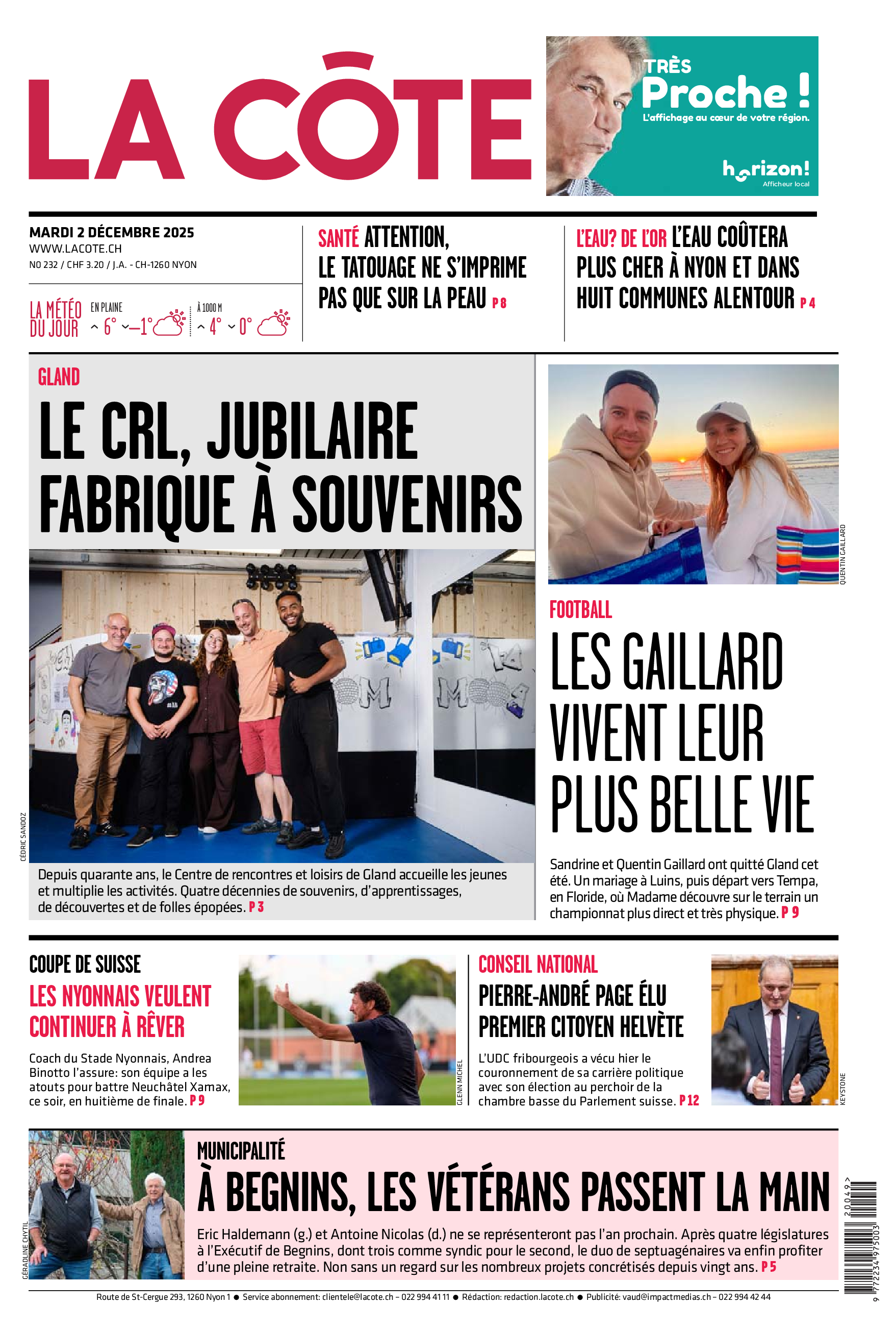  Mardi 2 décembre 2025