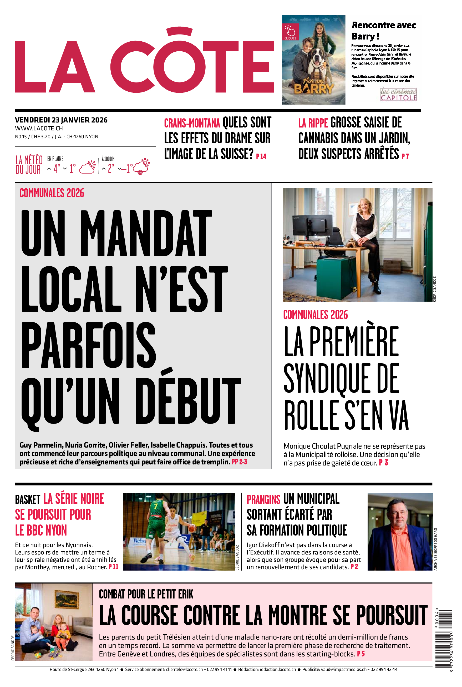  Vendredi 23 janvier 2026