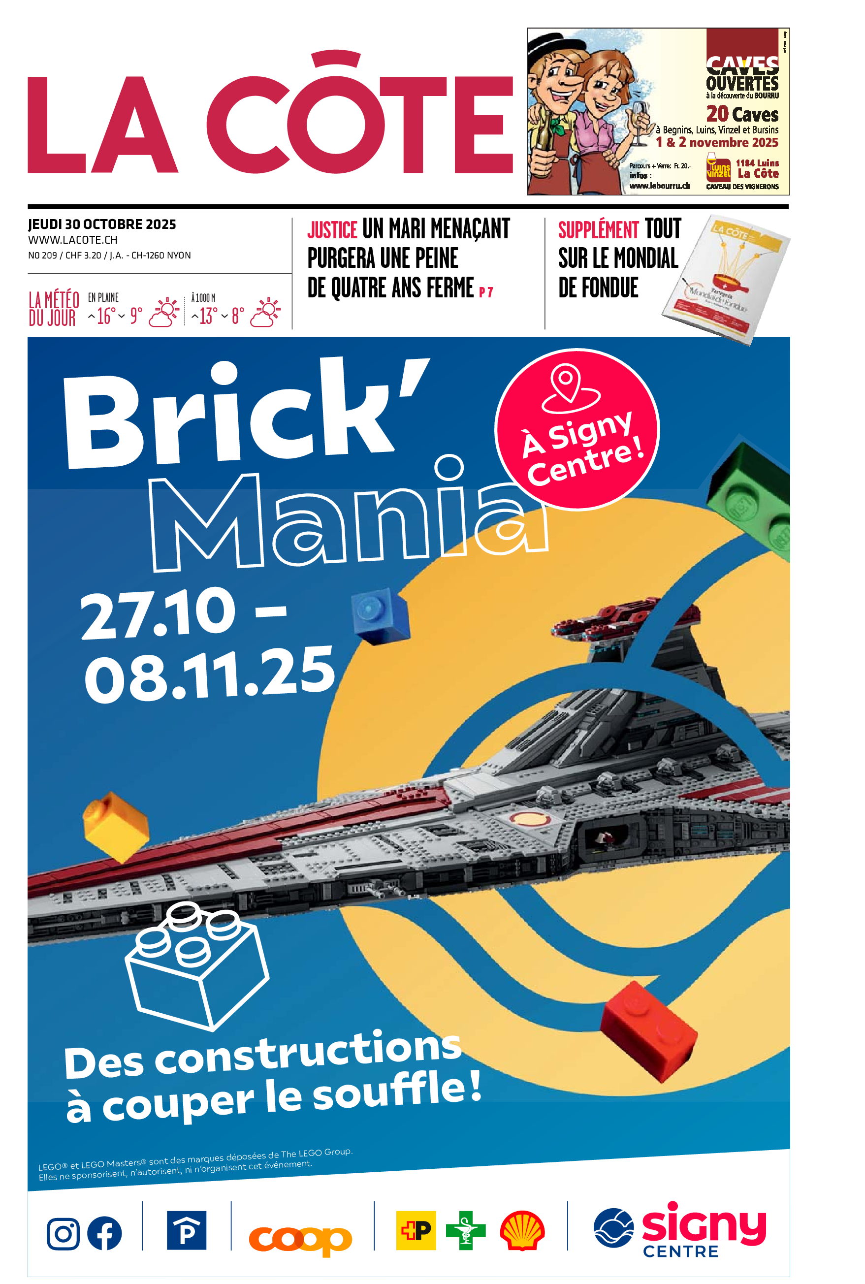 Jeudi 30 octobre 2025