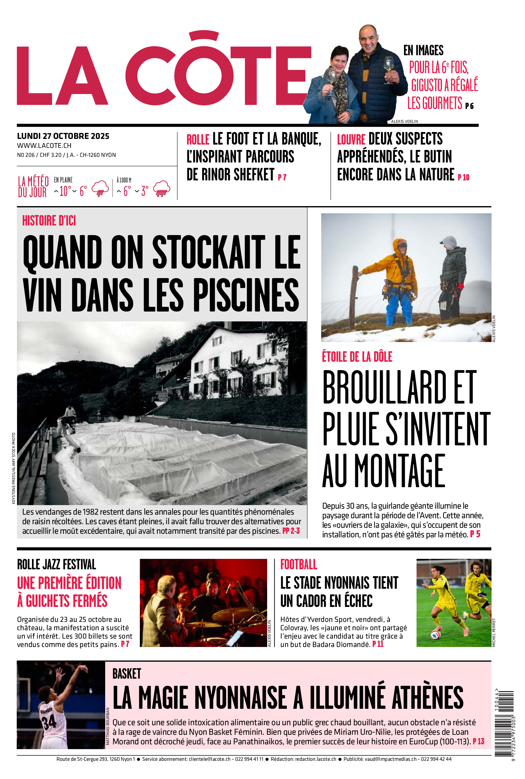 Lundi 27 octobre 2025