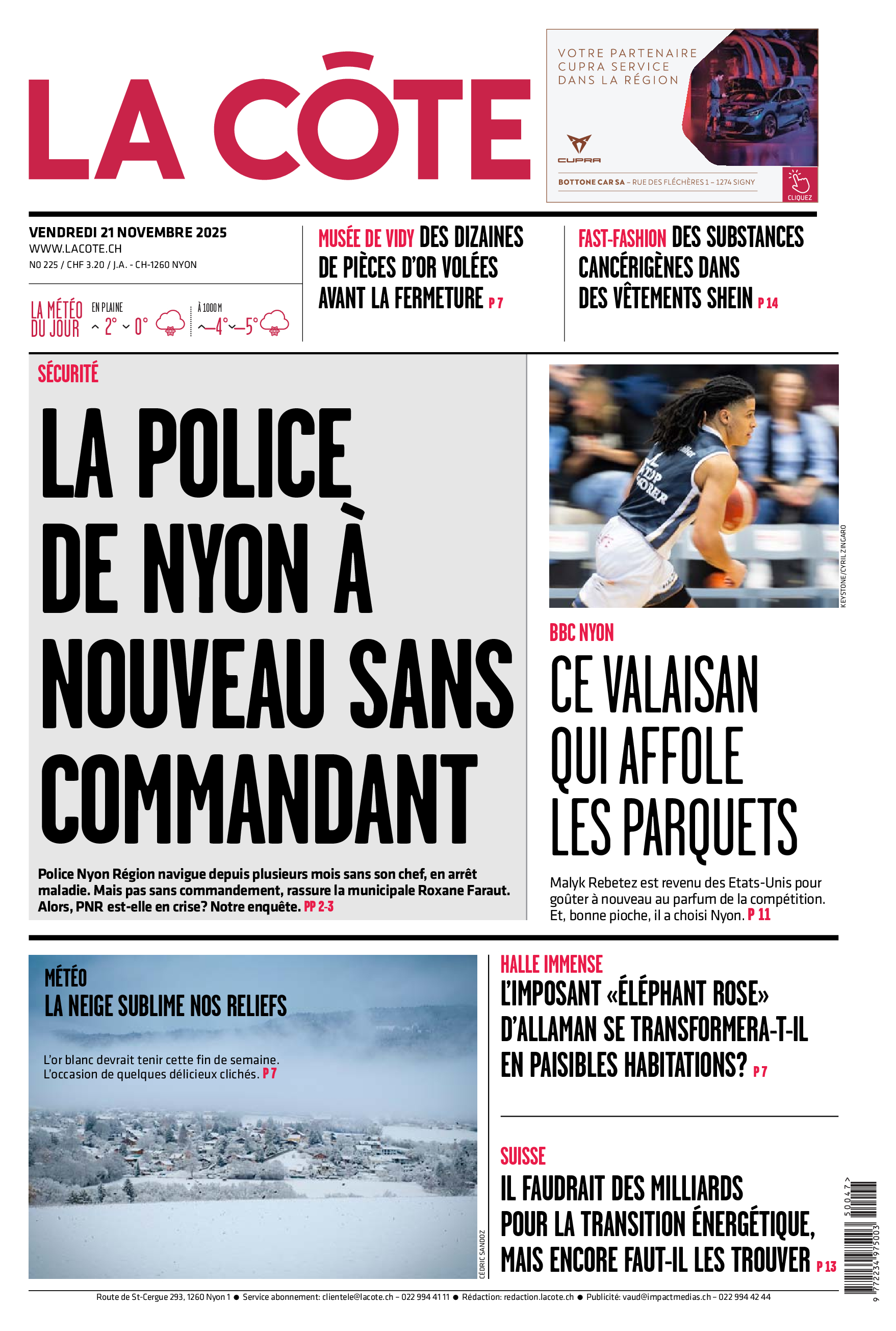  Vendredi 21 novembre 2025