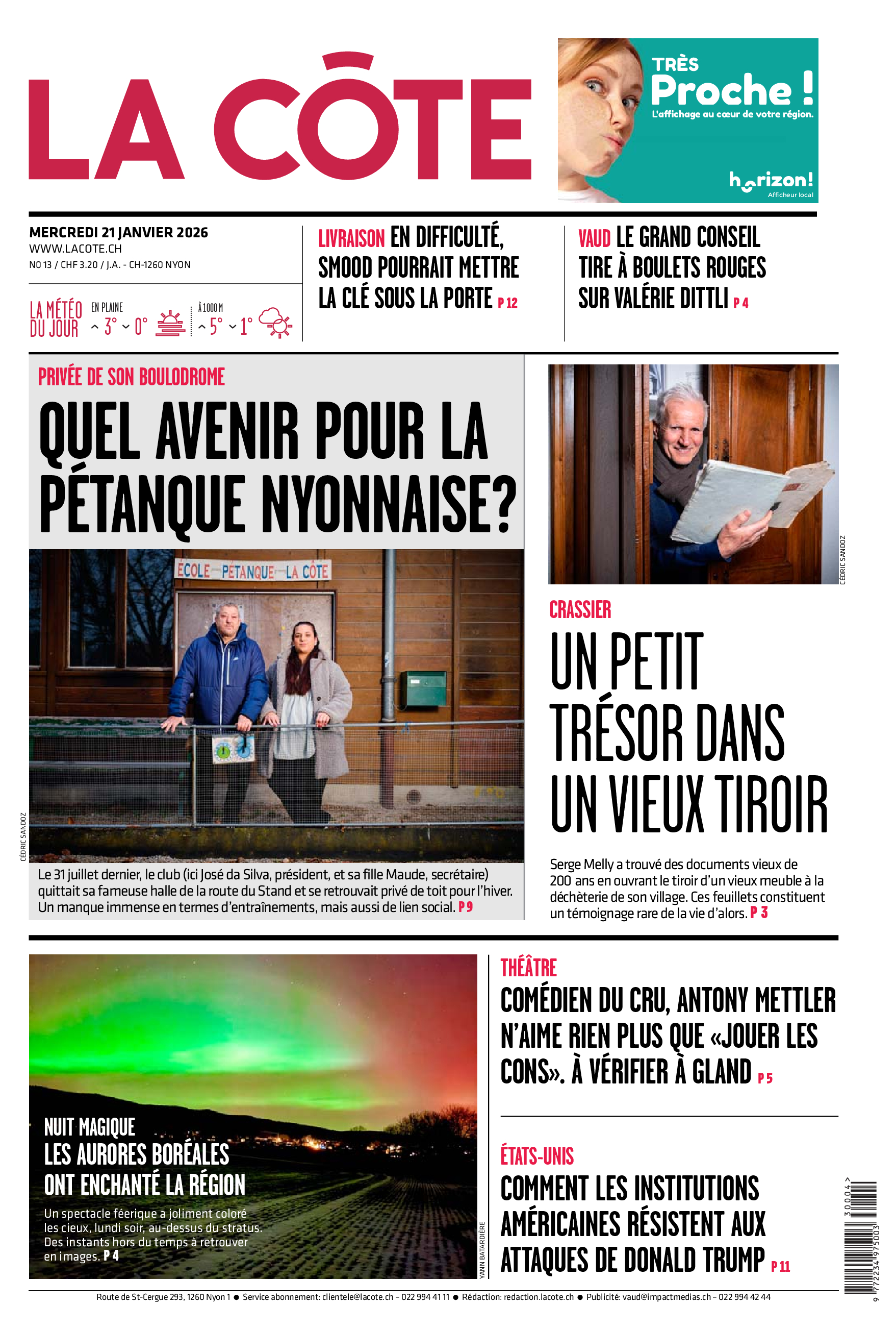  Mercredi 21 janvier 2026