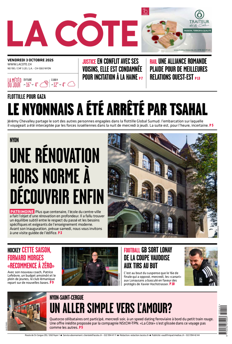 Vendredi 3 octobre 2025 Vendredi 3 octobre 2025